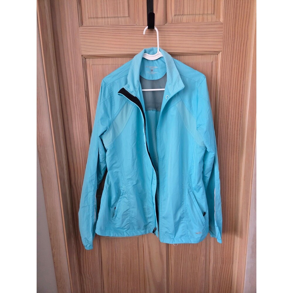 Brooks Light Blue Windbreaker Running Jacket Athletic Coat XL